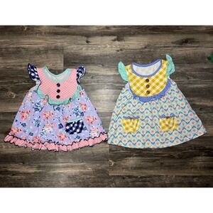 Serendipity Boutique Toddler Dress 12–18M Patchwork Floral Gingham Cottagecore